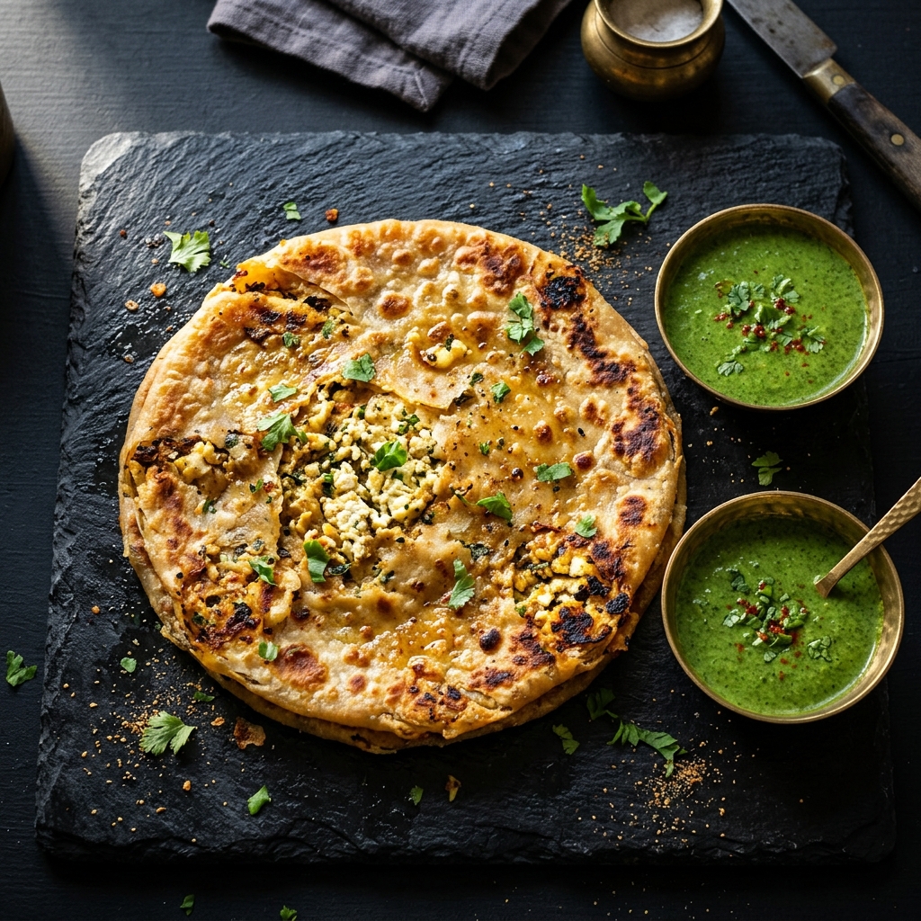 Royal Malai Paneer Paratha - Fresh Farmhouse Paneer Paratha Delivery Padur